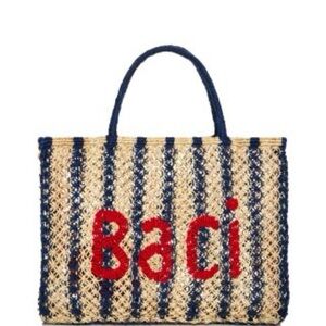 NWT The Jacksons Women’s BACI Striped Jute Tote Bag